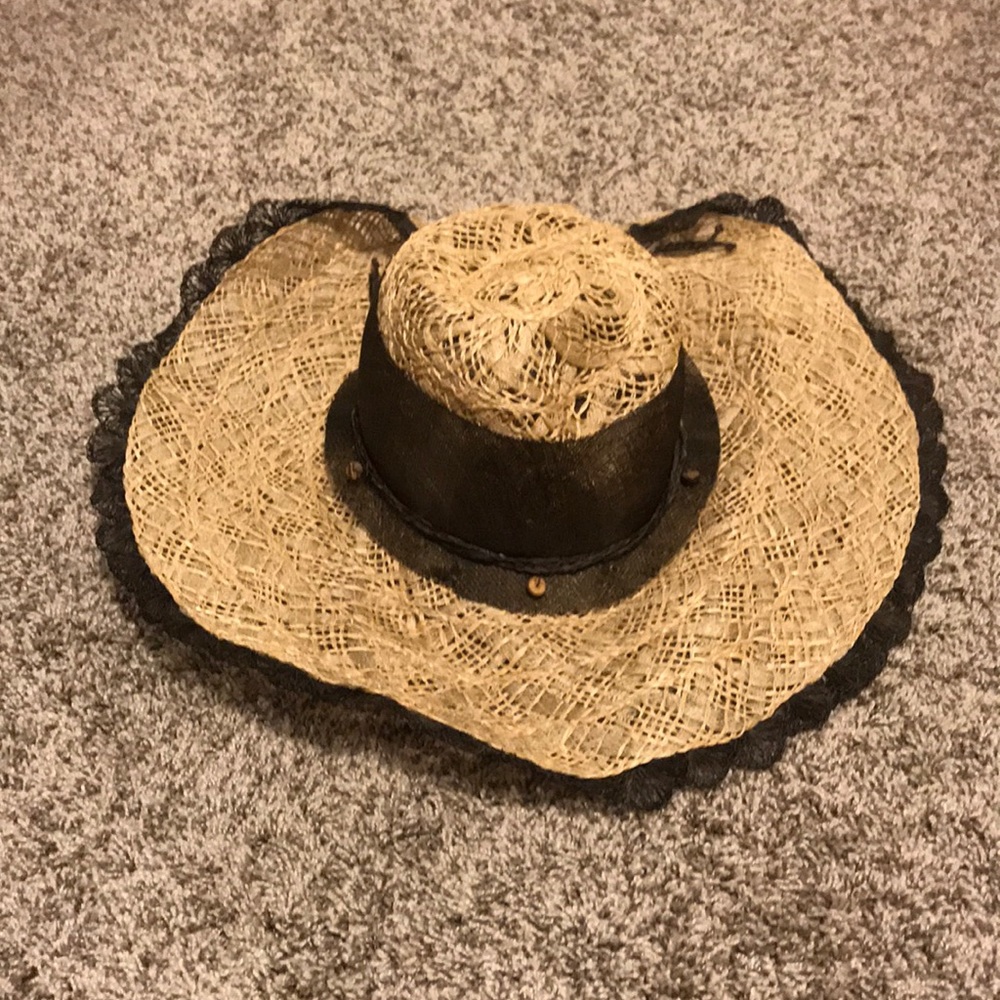 Preston & York Tan and Black Woven Hat
